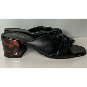 Michael Kors Josie Knotted Mules in Leather Women Minimal Old Money Quiet Luxury